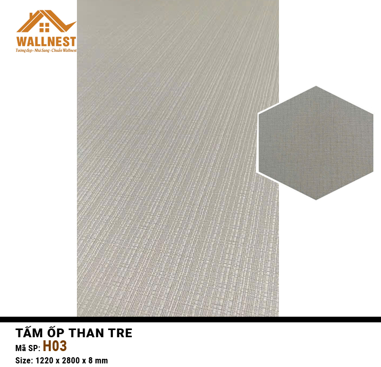 Tấm than tre Wallnest H03